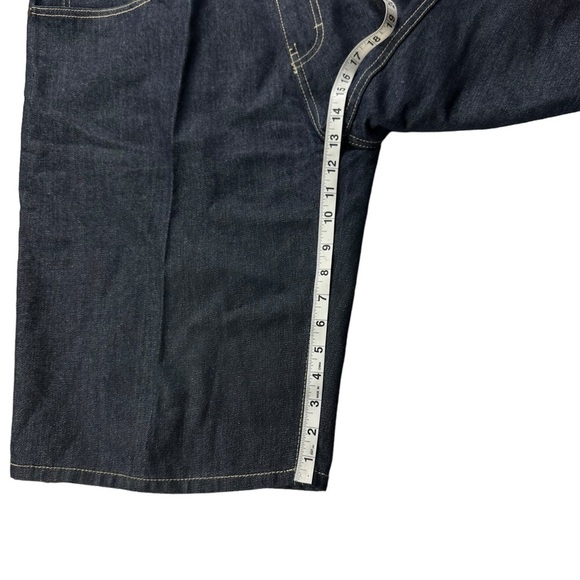 Knockout Jeans Los Angeles Mens Dark Wash Blue Jean Shorts Size 40 Hip Hop Baggy - Picture 7 of 13